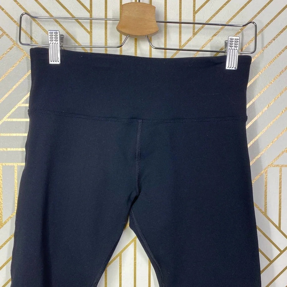 LORNA JANE 000Uniquely Mesh Hem Stripe Cropped Leggings in Black Size US Small - Picture 2 of 9